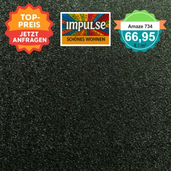 JAB Amaze – quadratische Draufsicht Velours-Teppichboden in fraise mit Preisaufdruck